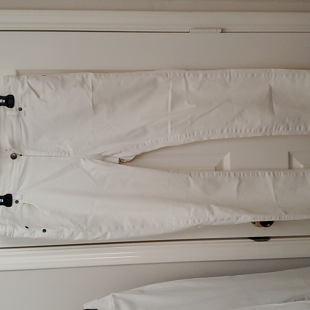 Soft Surroundings Ankle Jeans Ivory  Size 12